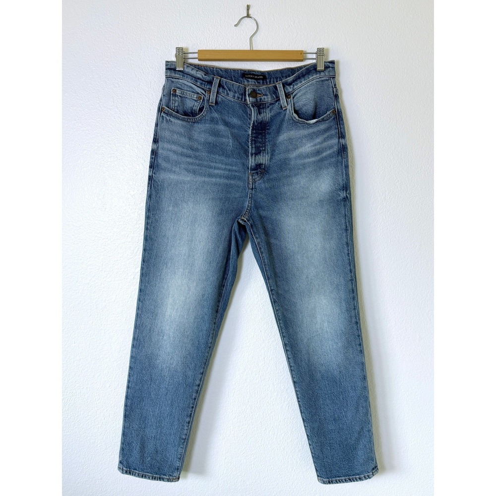 Lucky Brand Drew High Rise Mom Jeans Medium Wash Blue Denim Size 10